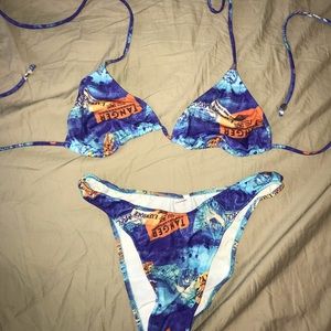 Venus blue print bikini set